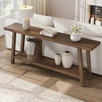 Extra Long Console Table for Living Room - Modern Brown Entryway Sofa Table - Sleek Rectangular Accent Furniture - Sturdy Design - 70.87 Inches