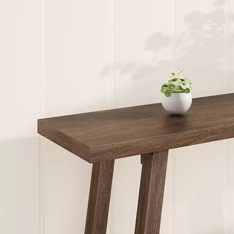 Extra Long Console Table for Living Room - Modern Brown Entryway Sofa Table - Sleek Rectangular Accent Furniture - Sturdy Design - 70.87 Inches