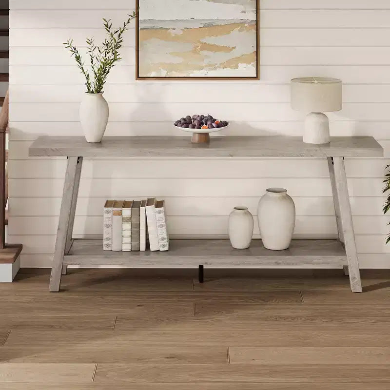Extra Long Console Table for Living Room - Modern Brown Entryway Sofa Table - Sleek Rectangular Accent Furniture - Sturdy Design - 70.87 Inches