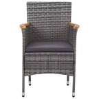 vidaXL Dining Set Gray and Brown