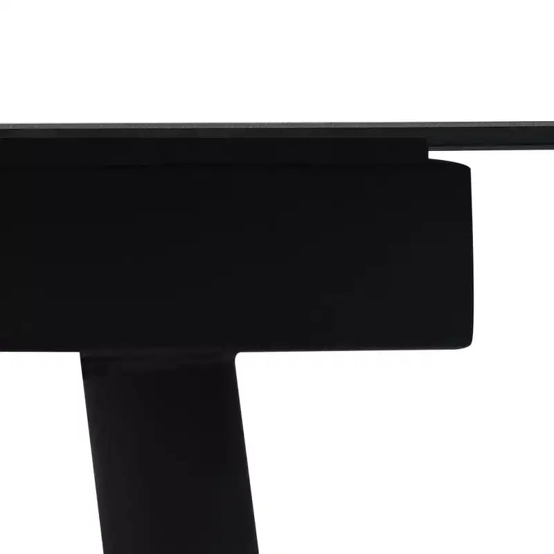vidaXL Dining Set Oak and Black Poly Rattan, Powder-Coated Steel, Glass