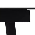 vidaXL Dining Set Black Poly rattan, powder-coated steel, glass Large
