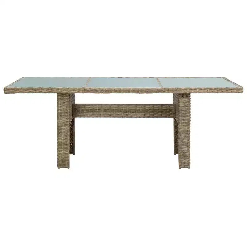 vidaXL Dining Set Brown and Dark Grey
