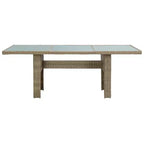 vidaXL Dining Set Brown and Dark Grey