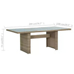 vidaXL Dining Set Brown and Dark Grey