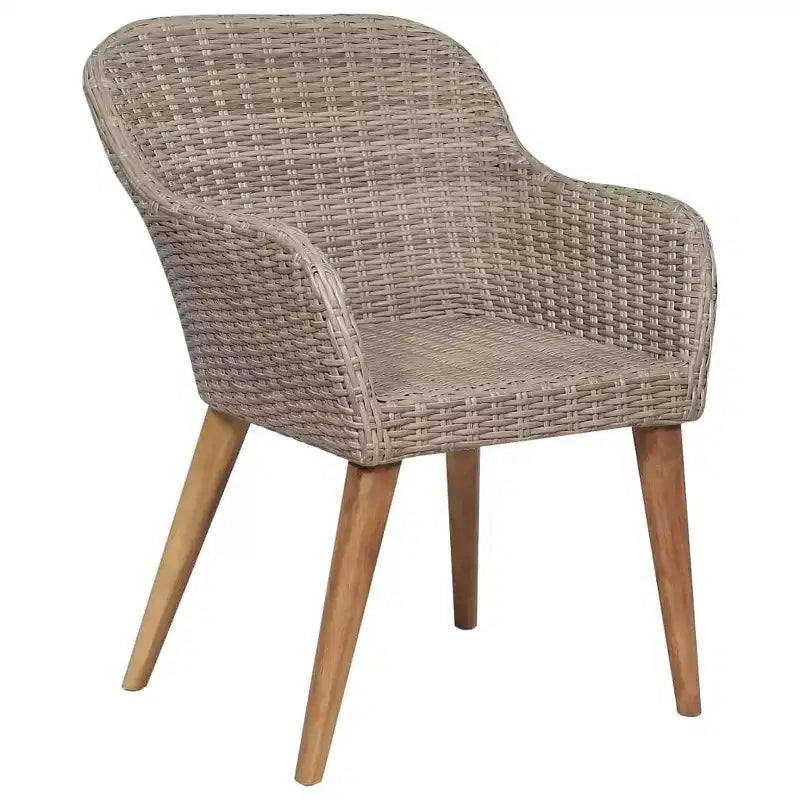 vidaXL Dining Set Brown and Dark Grey
