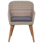 vidaXL Dining Set Brown and Dark Grey