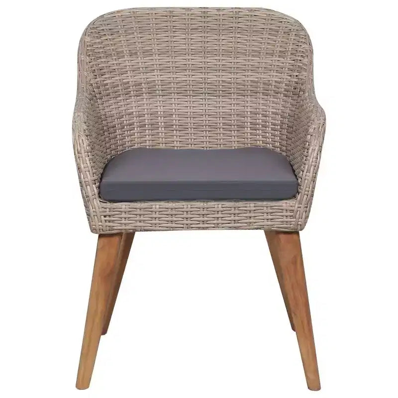 vidaXL Dining Set Brown and Dark Grey