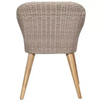 vidaXL Dining Set Brown and Dark Grey