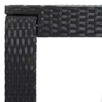 vidaXL Garden Bar Set Black PE rattan, powder-coated steel, polyester