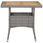 vidaXL Garden Dining Set Grey Poly Rattan Medium Seats Many