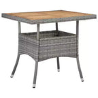 vidaXL Garden Dining Set Grey Poly Rattan Medium Seats Many