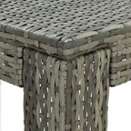 vidaXL Ensemble de bar de jardin gris en rotin PE Repose-pieds de taille moyenne Ensemble de bar de jardin