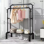 Portant double à roulettes robuste Home Collection