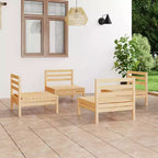 vidaXL Ensemble de mobilier de jardin en pin massif 4 pièces 4 places