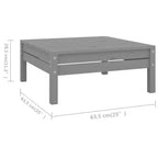 vidaXL Garden Lounge Set Natural Pine Solid Pine Wood Five-Piece Modular