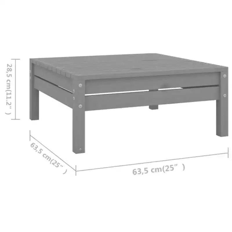 vidaXL Garden Lounge Set Natural Pine Solid Pine Wood Five-Piece Modular
