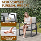 Modern 4-Piece Aluminum Outdoor Patio Furniture Set with Cushions, Weather-Resistant Conversation Seating for Patio or Garden-Panipeachy