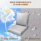 Modern 4-Piece Aluminum Outdoor Patio Furniture Set with Cushions, Weather-Resistant Conversation Seating for Patio or Garden-Panipeachy