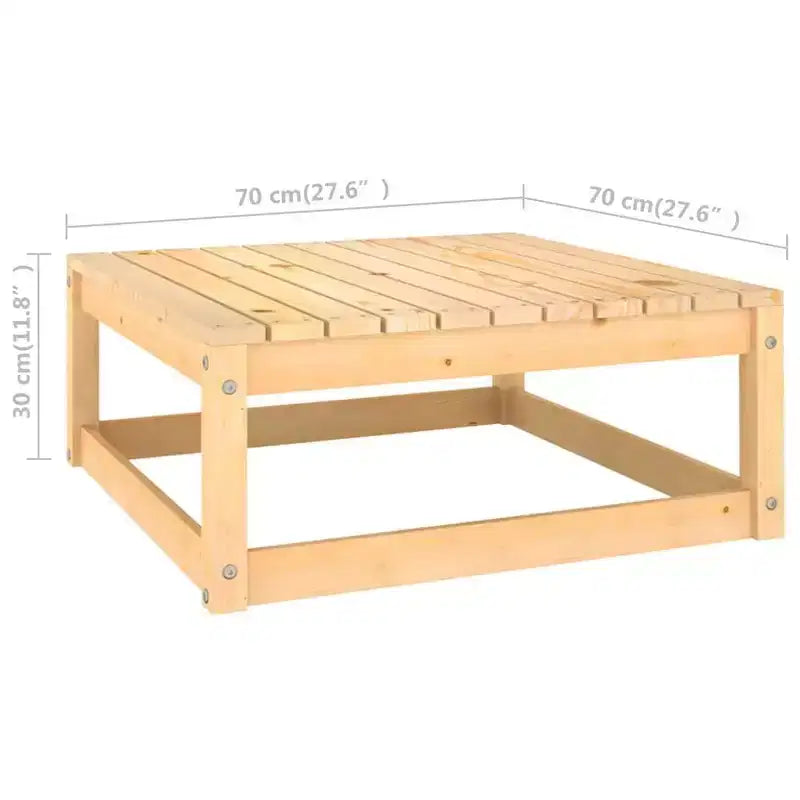 vidaXL Salon de jardin Pin massif Pin naturel Bois massif Modularité moyenne