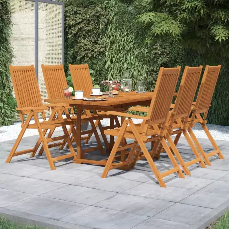 vidaXL Garden Dining Set Natural Wood Solid Acacia wood Medium