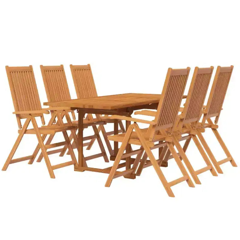vidaXL Garden Dining Set Natural Wood Solid Acacia wood Medium