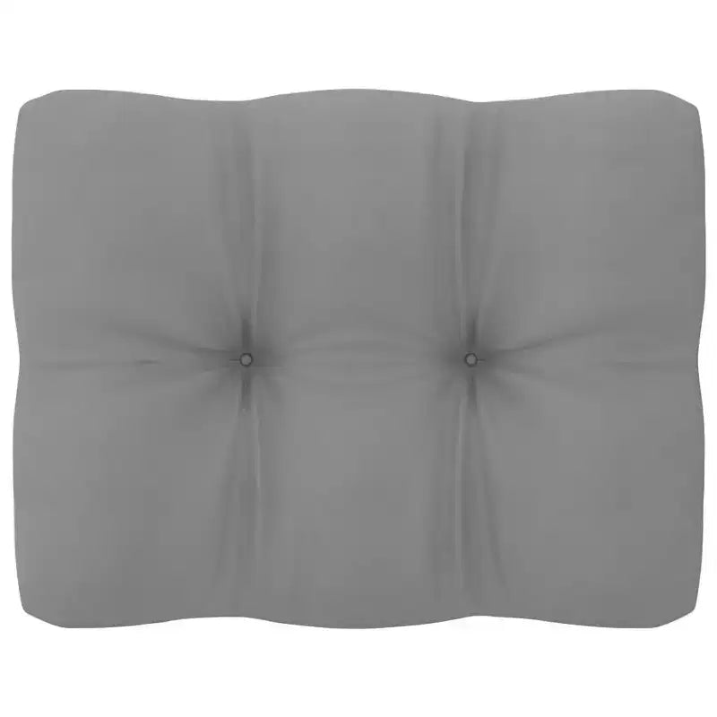 vidaXL Salon de jardin gris Bois de pin massif, 100 % polyester, ensemble de 9 pièces