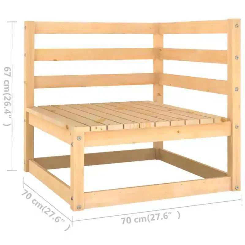 vidaXL Salon de jardin en bois naturel, gris