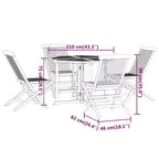 vidaXL Ensemble repas d'extérieur Teck Bois de teck massif Moyen Pliable