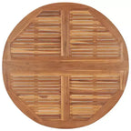 vidaXL Ensemble repas d'extérieur Teck Bois de teck massif Moyen Pliable