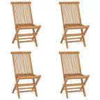 vidaXL Ensemble repas d'extérieur Teck Bois de teck massif Moyen Pliable