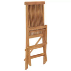 vidaXL Ensemble repas d'extérieur Teck Bois de teck massif Moyen Pliable