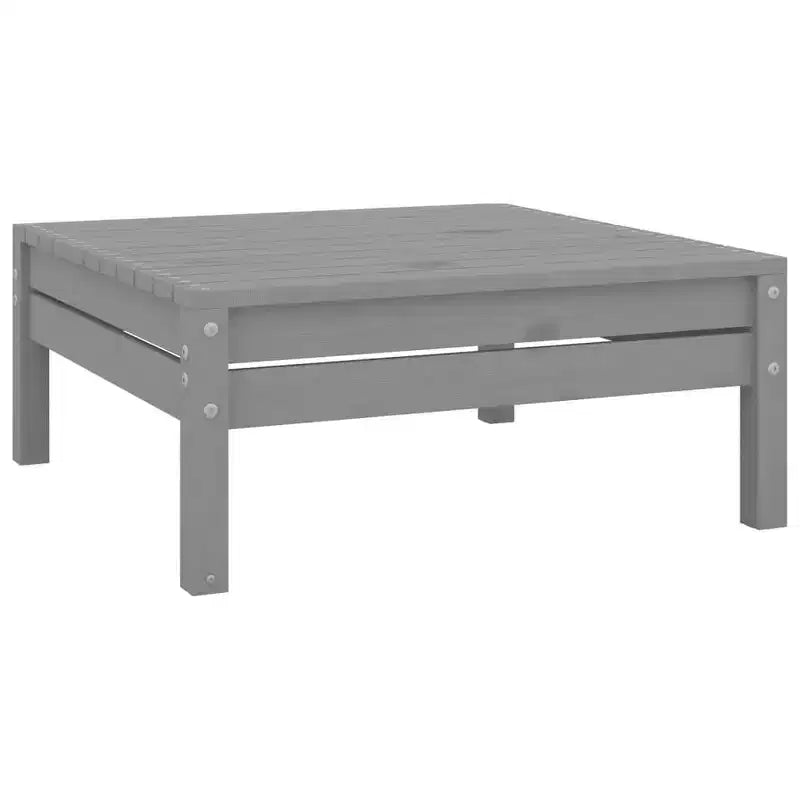 vidaXL Salon de jardin gris en pin massif Modulable moyen