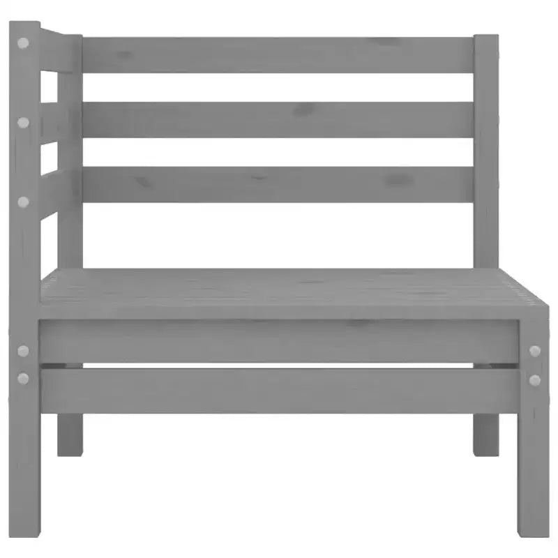 vidaXL Garden Lounge Set Grey Solid pinewood Modular Garden Lounge Set