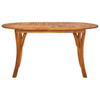 vidaXL Dining Set Black Solid Acacia Wood Large Adjustable Armrests