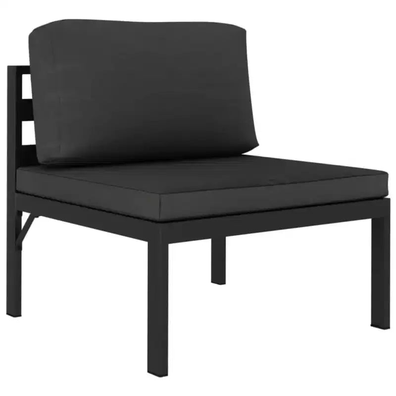 vidaXL Salon de jardin anthracite aluminium, 100% polyester Grand
