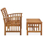 vidaXL Garden Lounge Set Brown Solid acacia wood Medium Durable