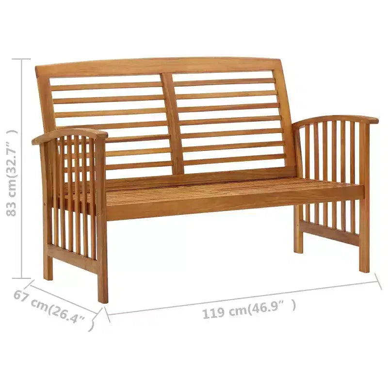 vidaXL Garden Lounge Set Brown Solid acacia wood Medium Durable