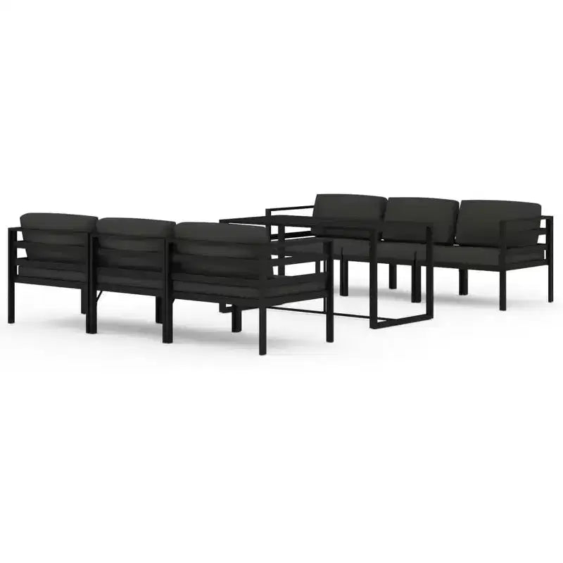 vidaXL Garden Lounge Set Anthracite Aluminum Large Modular