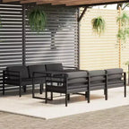 vidaXL Salon de jardin anthracite en aluminium grand modulable