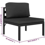 vidaXL Salon de jardin anthracite en aluminium grand modulable