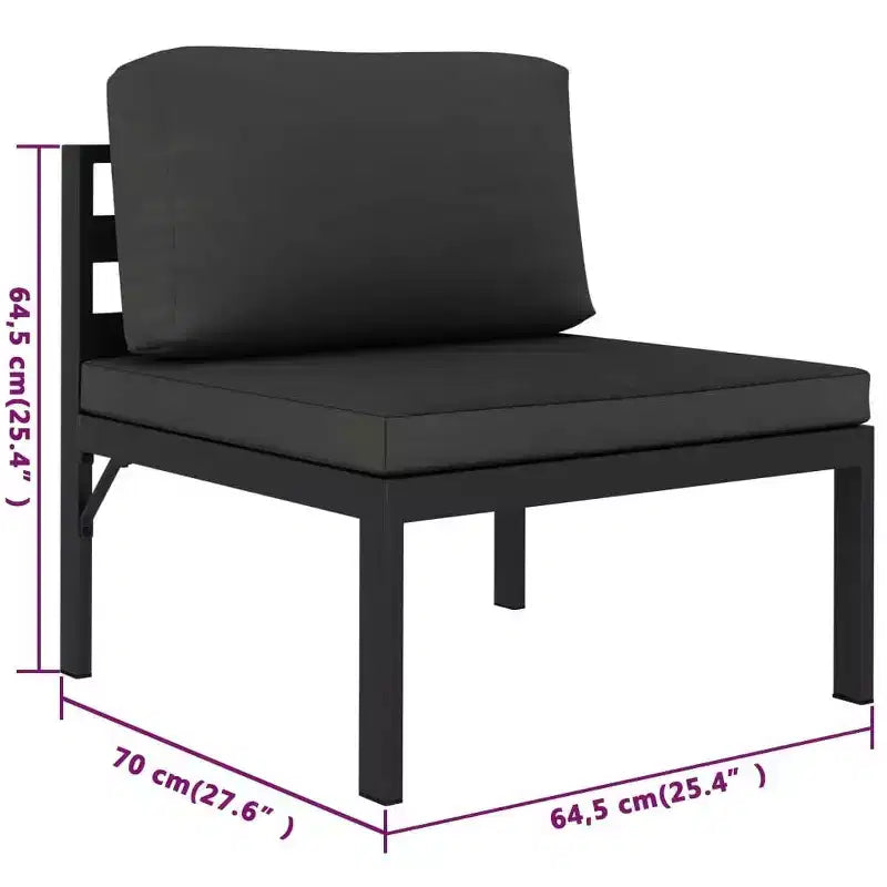 vidaXL Garden Lounge Set Anthracite