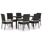 vidaXL Dining Set Poly rattan Durable Dining Set Rectangular