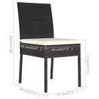 vidaXL Dining Set Poly rattan Durable Dining Set Rectangular