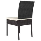 vidaXL Dining Set Poly rattan Durable Dining Set Rectangular