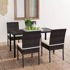 vidaXL Dining Set Poly rattan Durable Dining Set Rectangular