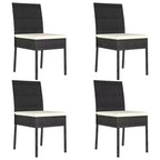 vidaXL Dining Set Poly rattan Durable Dining Set Rectangular