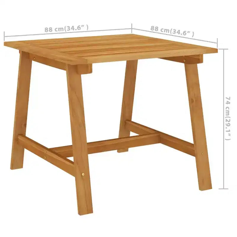 vidaXL Dining Set natural wood tone