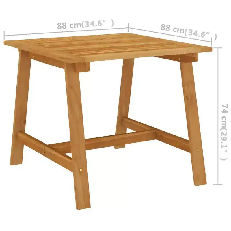 vidaXL Dining Set natural wood tone