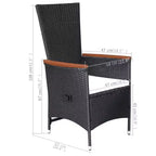 vidaXL Dining Set natural wood tone
